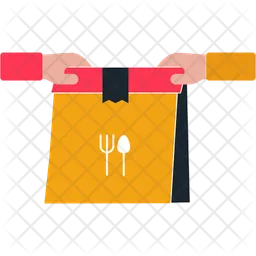Food Package Hand Over  Icon