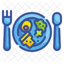 Food Plate Dish Cloche Icon
