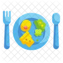 Food Plate Dish Cloche Icon