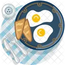 Baguette Eggs Lunch Icon