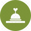 Food Platter Heart On Platter Love Dinner Icon