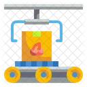 식량 생산 컨베이어 운송 아이콘