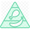 Food Pyramid Duotone Line Icon Icon