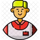 Food Service Avatar Courier Icon
