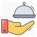 Food Service Cloche Hand Icon