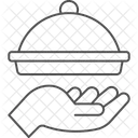 음식 제공 얇은 라인 아이콘 아이콘