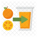 Food Substitution Orange Juice Juice Glass Icon