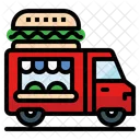 Food Truck Vehicle Moving Icon