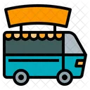 Van Vehicle Delivery Shop Street Food Truck Icon