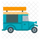 Caravan Trailer Camper Van Street Food Truck Icon
