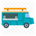 Van Caravan Camper Trailer Street Food Truck Icon