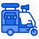 Rickshaw Bistro Megaphone Delivery Street Food Truck Icon