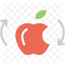 Food Waste Reuse Apple Recycling Food Icon