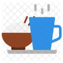 Food with Hot Tea  Icon