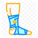 Bandaged Foot Fracture Icon