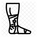 Bandaged Foot Fracture Icon