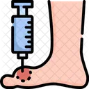 Gout Injection Foot Icon