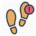 Foot Step Footprint Investigation Icon