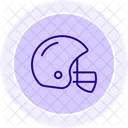 Football And Helmet Line Icon Icon