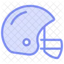 Football And Helmet Duotone Line Icon 아이콘