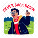 Football Coach Shouting Motivating Icon