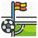 Football Field Corner Flag Corner Triangular Icon
