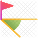 Football Ground Corner Corner Flag Icon