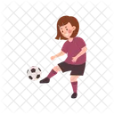 Soccer Vector Girl Icon
