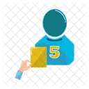 Football player and yellow card  Icon