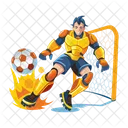 Football Player Character Gaming Icon