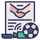 Football Player Public Contract  Icon