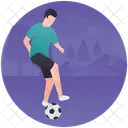 Football Playing Football Sports Soccer Playing Icon