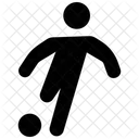Football Playing Junior Sports Kids Soccer Icon