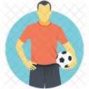Footballer Sportsman Game Icon