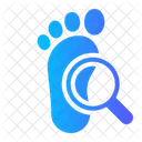Footprint Search Magnifying Glass Icon