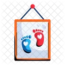 Footprint Frame Foot Frame Infant Footprints Icône