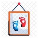 Footprint Frame Foot Frame Infant Footprints Icône