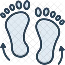 Footprints Direction Sketch Footprints Direction Icon