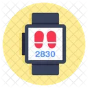 Footstep Tracker Smartwatch Smartband Icon