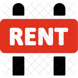 For rent sign board  Icon