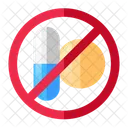Forbidden Medicine Drug Aspirin Pill Icon