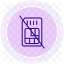 Forbidden Sim Line Icon Icon