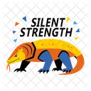 Force Silencieuse Dragon De Komodo Reptile Icon