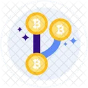 Fork Bitcoin Blockchain Icon