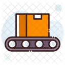 Logistikpaket Forderband Versandkarton Symbol