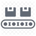 Logistikpaket Forderband Versandkarton Symbol