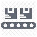 Logistikpaket Forderband Versandkarton Symbol