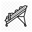 Forderband Holz Pellets Symbol