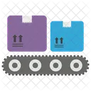 Liefertransformation Lieferservice Produktionslinie Symbol