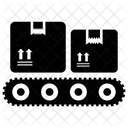 Liefertransformation Lieferservice Produktionslinie Symbol